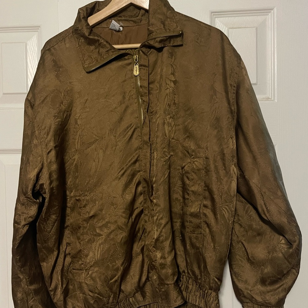 Gold Paisley Bomber Jacket